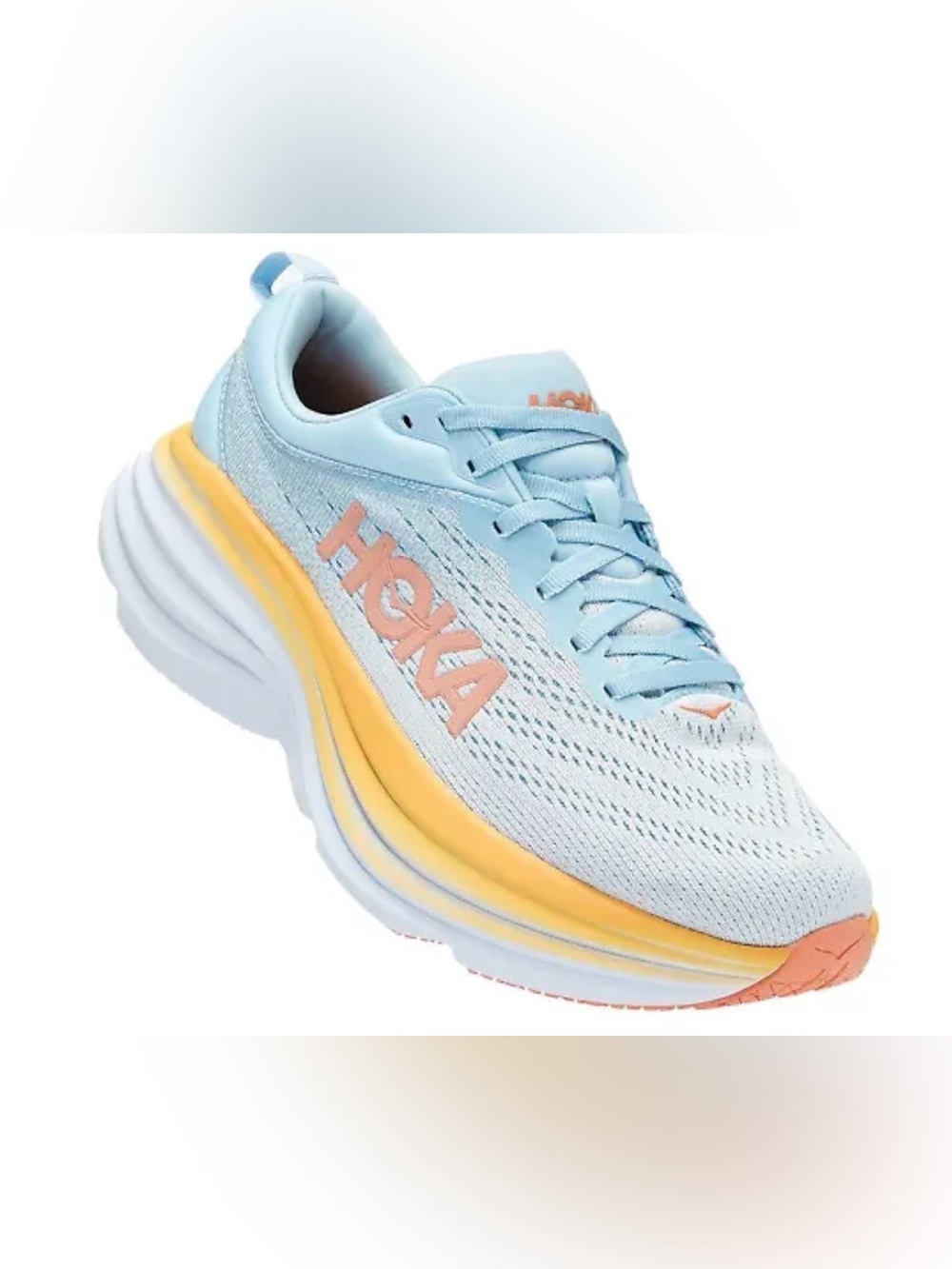 Hoka Women's Sky Blue & Yellow. Athletic Running Shoe size 6.5 B
